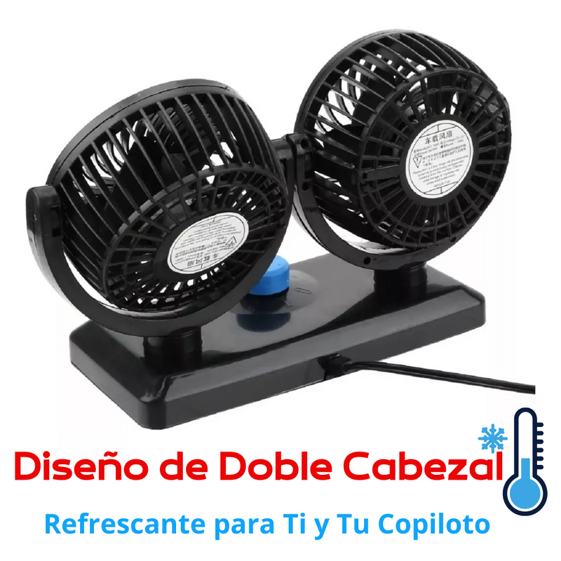 ¡Descuento SOLO por hoy!  🚚❌ Ventilador doble de Carro Giro 360º