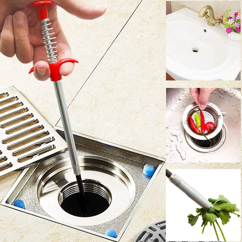 STEEL HOOK 🚽 🚿🛁SONDA DE 90 CM PARA LIMPIEZA  MANUAL DE  LAVAMANOS, TINAS, DUCHAS Y CAÑERIAS 🚽 🚿🛁