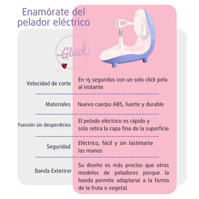 Pelador Giratorio Automático de Frutas Verduras Vegetales y Papas  - Eléctrico & Recargable