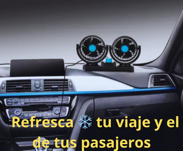 ¡Descuento SOLO por hoy!  🚚❌ Ventilador doble de Carro Giro 360º