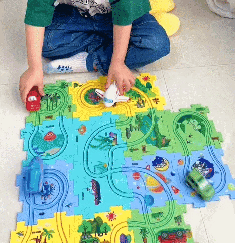 PUZZLERACER- 25 PIEZAS + 1 COCHE ELECTRICO